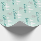 Elegant Specialized Merry kerstsnowflakes Cadeaupapier (Hoek)