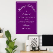 Elegant Specialized Names Wedding Welcome Sign Poster (Thuiskantoor)
