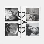 Elegant Specialized Pap Photo Collage Fleece Deken (Voorkant (Horizontaal))