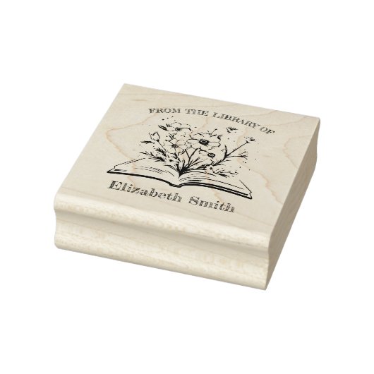 Elegant speels boek op maat uit de bibliotheek van rubberstempel (Stempel)