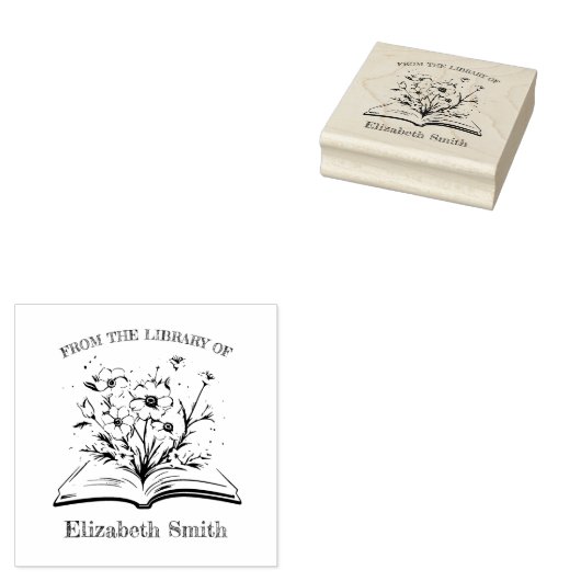 Elegant speels boek op maat uit de bibliotheek van rubberstempel (Gestempeld)