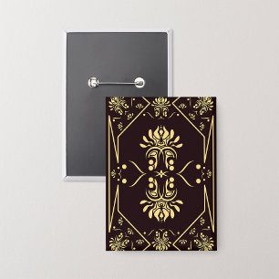 Elegant  spelen Kaart zwart goud Button