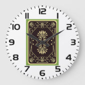 Elegant spelen Kaart zwart goud Grote Klok (Voorkant)