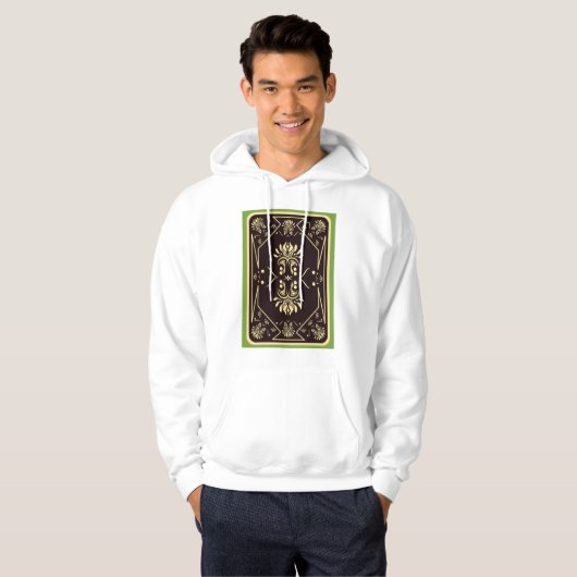 Elegant  spelen Kaart zwart goud Hoodie (Voorkant volledig)
