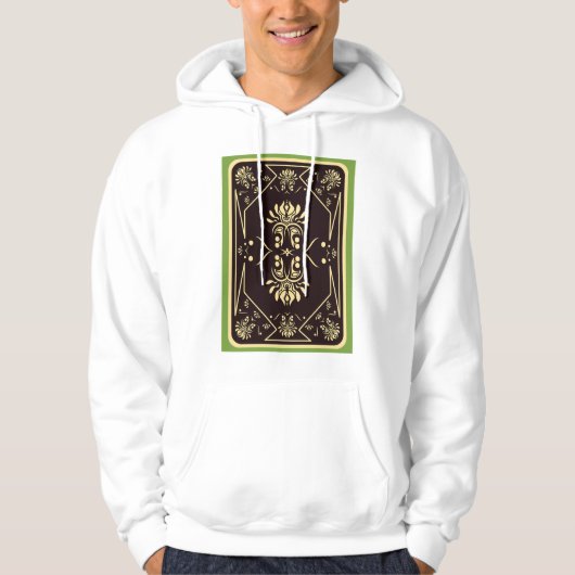 Elegant  spelen Kaart zwart goud Hoodie (Voorkant)