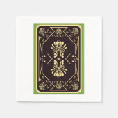 Elegant  spelen Kaart zwart goud Servet (Voorkant)