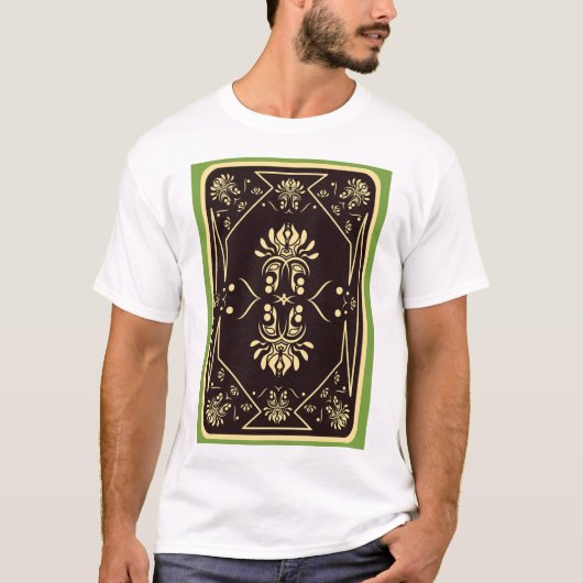 Elegant  spelen Kaart zwart goud T-shirt (Voorkant)