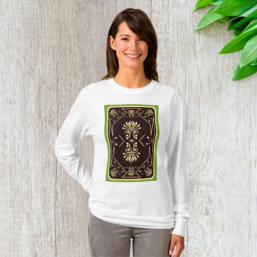 Elegant  spelen Kaart zwart goud T-shirt