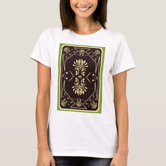 Elegant spelen Kaart zwart goud T-shirt (Voorkant)