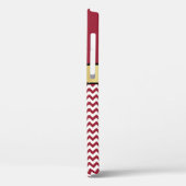 Elegant Spicy Red & White Chevron Pattern Case-Mate iPhone Case (Achterkant / Links)