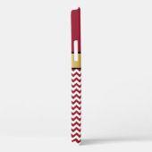 Elegant Spicy Red & White Chevron Pattern Case-Mate iPhone Case (Achterkant / Rechts)