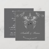 Elegant Spiders Gothic Halloween Wedding Invitatio Kaart (Voorkant / Achterkant)