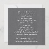 Elegant Spiders Gothic Halloween Wedding Invitatio Kaart (Achterkant)