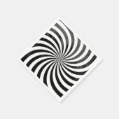 Elegant Spiral Black en White Paper Napkin Servet (Hoek)
