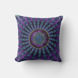 Elegant Spiral Fractal met Celtic Knot Mandala Kussen