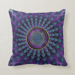 Elegant Spiral Fractal met Celtic Knot Mandala Kussen