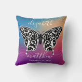 Elegant Splendor Life Butterfly Pillow Design Kussen (Achterkant)