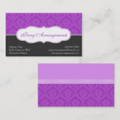 Elegant Split Damask - Paars Visitekaartje (Voorkant / Achterkant)