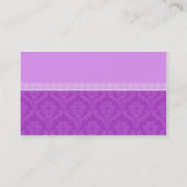 Elegant Split Damask - Paars Visitekaartje (Achterkant)