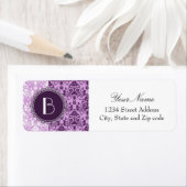 Elegant Split Damask Patroon met Monogram Etiket (Insitu)