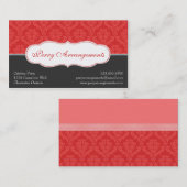 Elegant Split Damask - Red Visitekaartje (Voorkant / Achterkant)