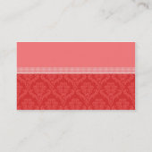 Elegant Split Damask - Red Visitekaartje (Achterkant)