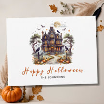 Elegant Spookachtig Landhuis Gelukkig Halloween