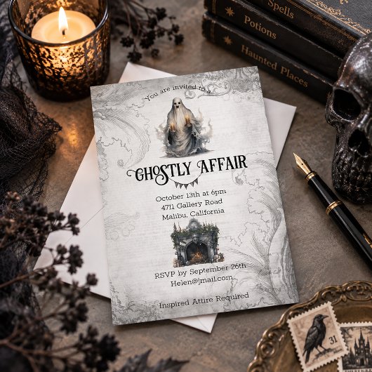 Elegant spookfeest kaart