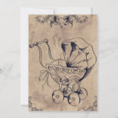  Elegant Spooky, Halloween Baby shower Invi Kaart (Achterkant)