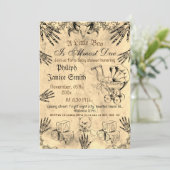 Elegant Spooky, Halloween Baby shower Invi Kaart (Staand voorkant)