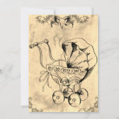 Elegant Spooky, Halloween Baby shower Invi Kaart (Achterkant)