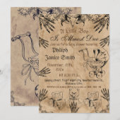 Elegant Spooky, Halloween Baby shower Invi Kaart (Voorkant / Achterkant)