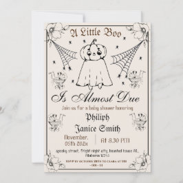  Elegant Spooky, Halloween Baby shower Kaart