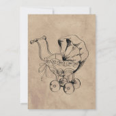 Elegant Spooky, Halloween Baby shower Kaart (Achterkant)