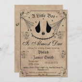  Elegant Spooky, Halloween Baby shower Kaart (Voorkant / Achterkant)