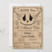 Elegant Spooky, Halloween Baby shower Kaart (Voorkant)