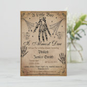  Elegant Spooky, Halloween Baby shower Kaart (Staand voorkant)