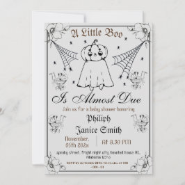  Elegant Spooky, Halloween Baby shower Kaart