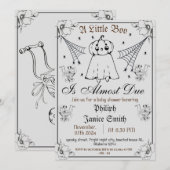  Elegant Spooky, Halloween Baby shower Kaart (Voorkant / Achterkant)
