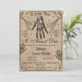  Elegant Spooky, Halloween Baby shower Kaart (Staand voorkant)