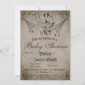  Elegant Spooky, Halloween Baby shower Kaart (Voorkant)