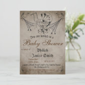  Elegant Spooky, Halloween Baby shower Kaart (Staand voorkant)