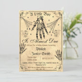  Elegant Spooky, Halloween Baby shower Kaart (Staand voorkant)