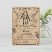  Elegant Spooky, Halloween Baby shower Kaart (Staand voorkant)