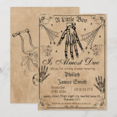  Elegant Spooky, Halloween Baby shower Kaart (Voorkant / Achterkant)