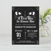  Elegant Spooky, Halloween Baby shower Kaart (Staand voorkant)