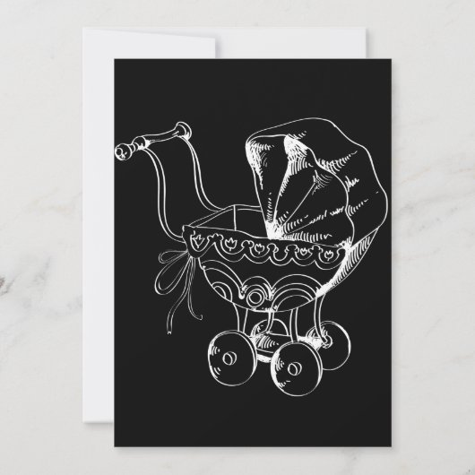  Elegant Spooky, Halloween Baby shower Kaart (Achterkant)