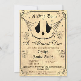  Elegant Spooky, Halloween Baby shower Kaart