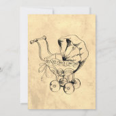  Elegant Spooky, Halloween Baby shower Kaart (Achterkant)