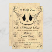  Elegant Spooky, Halloween Baby shower Kaart (Voorkant / Achterkant)